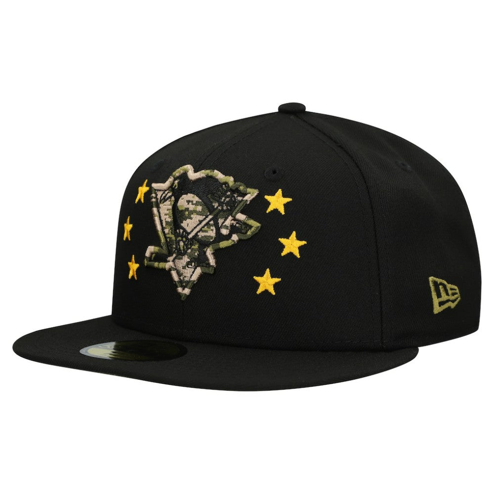 Pittsburgh Penguins New Era Military Appreciation Digital Camo Stars 59FIFTY Fitted Hat - Black | New Era online