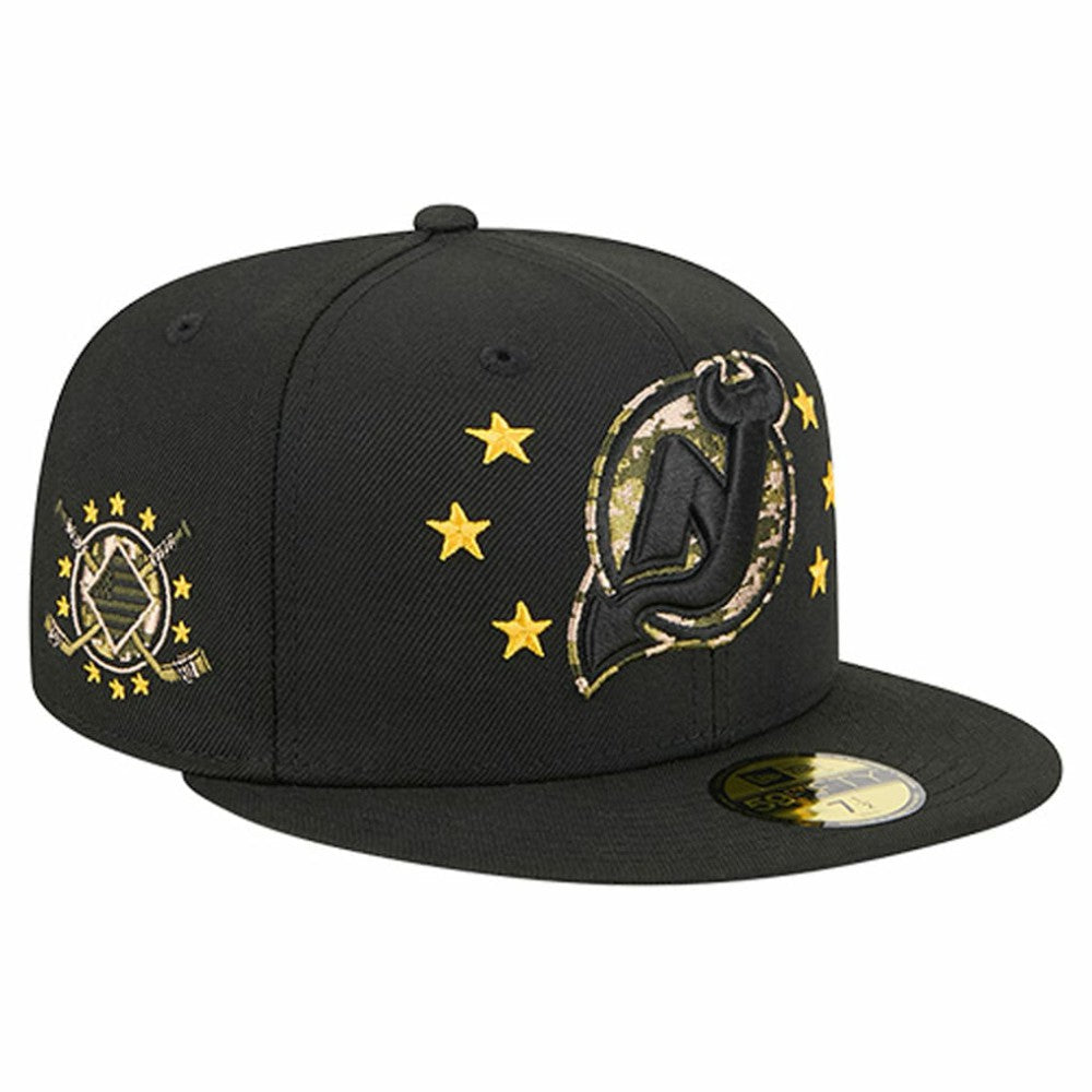 New Jersey Devils New Era Military Appreciation Digital Camo Stars 59FIFTY Fitted Hat - Black | New Era on sale