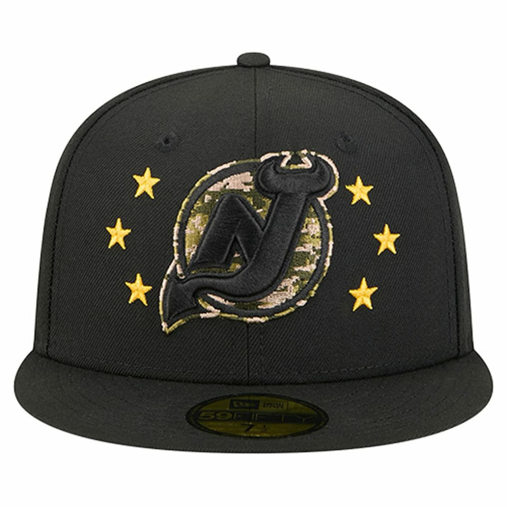 New Jersey Devils New Era Military Appreciation Digital Camo Stars 59FIFTY Fitted Hat - Black | New Era on sale
