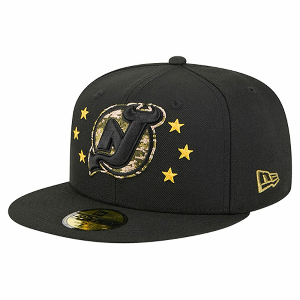 New Jersey Devils New Era Military Appreciation Digital Camo Stars 59FIFTY Fitted Hat - Black | New Era on sale