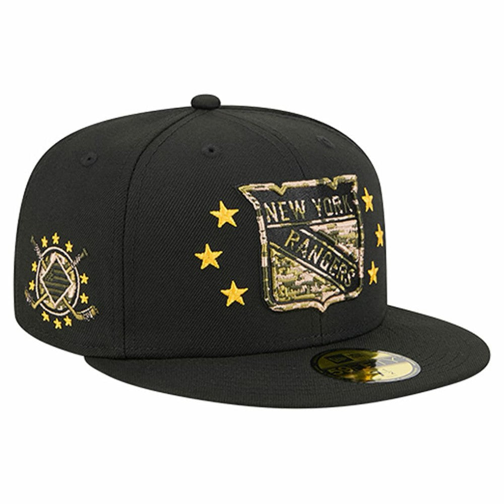 New York Rangers New Era Military Appreciation Digital Camo Stars 59FIFTY Fitted Hat - Black | New Era near me