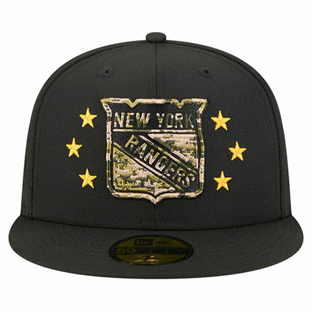 New York Rangers New Era Military Appreciation Digital Camo Stars 59FIFTY Fitted Hat - Black | New Era near me