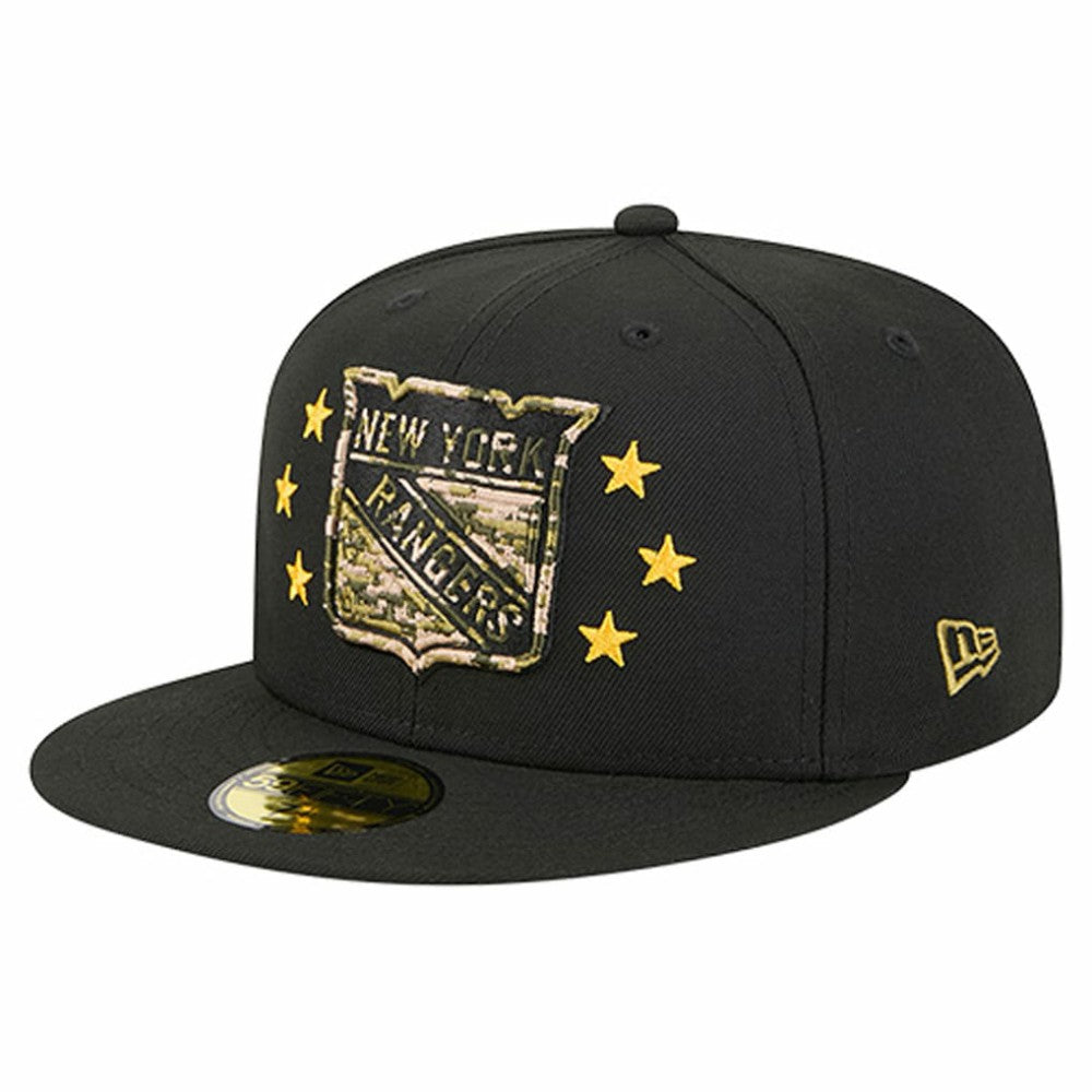 New York Rangers New Era Military Appreciation Digital Camo Stars 59FIFTY Fitted Hat - Black | New Era near me