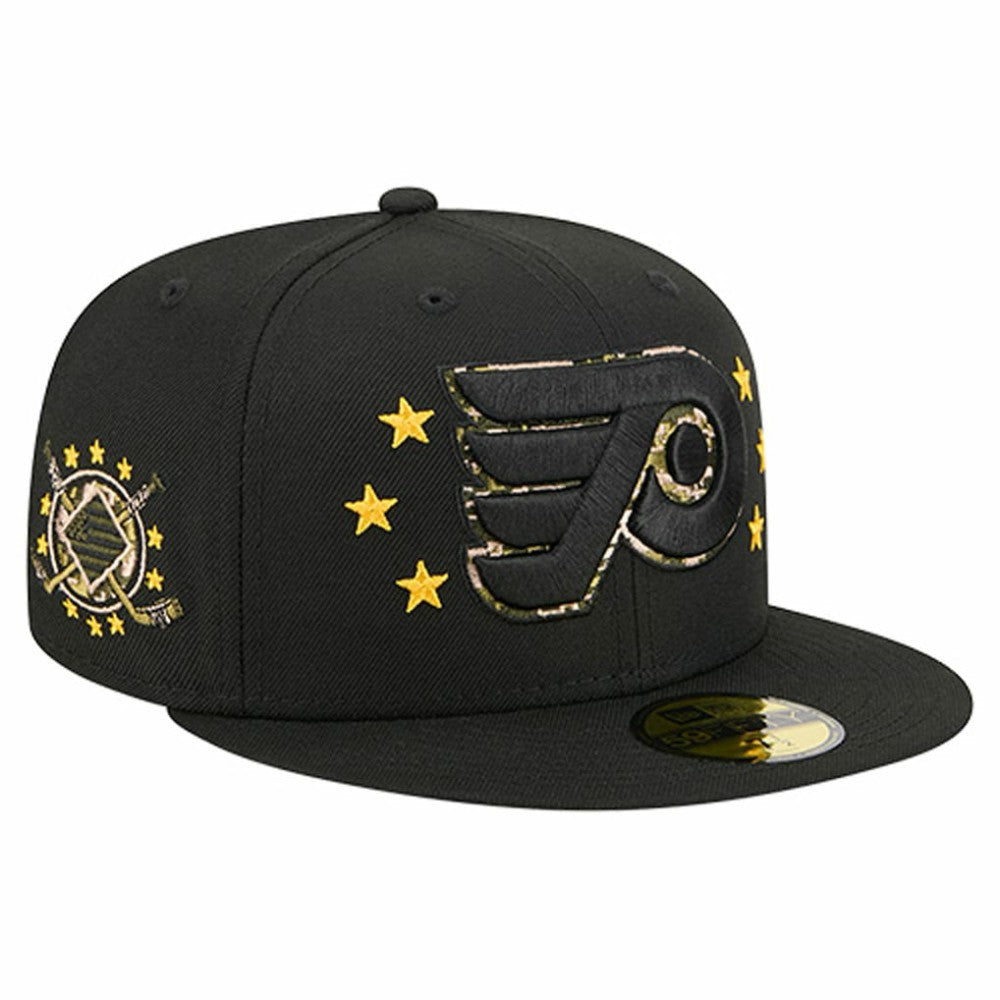 Philadelphia Flyers New Era Military Appreciation Digital Camo Stars 59FIFTY Fitted Hat - Black | New Era on sale