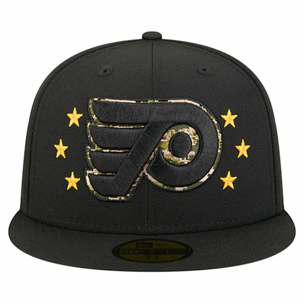 Philadelphia Flyers New Era Military Appreciation Digital Camo Stars 59FIFTY Fitted Hat - Black | New Era on sale
