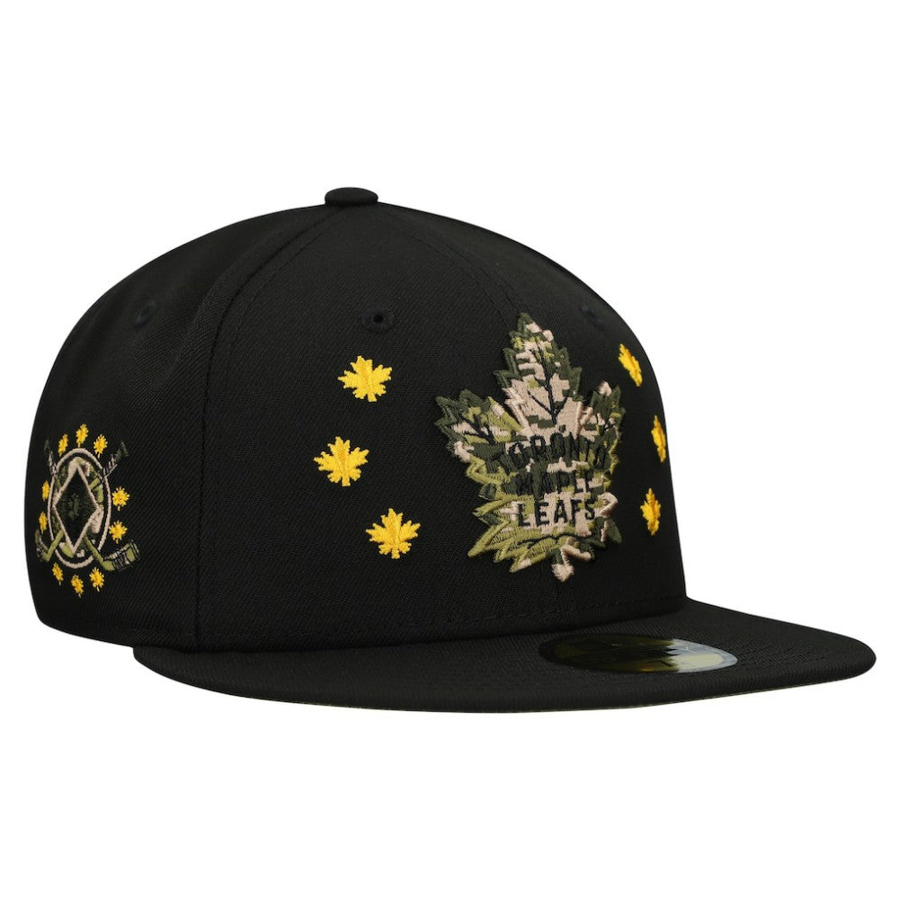 Toronto Maple Leafs New Era Military Appreciation Digital Camo Stars 59FIFTY Fitted Hat - Black | New Era Clearance