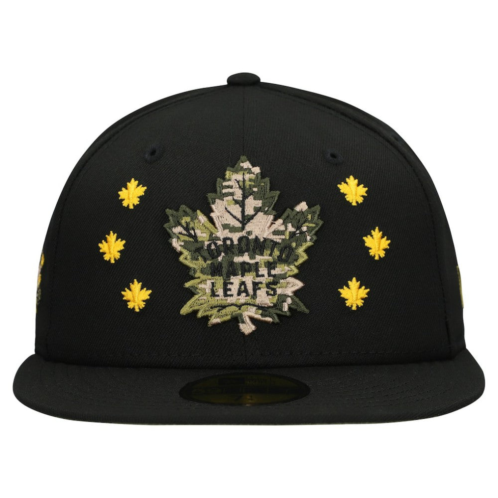 Toronto Maple Leafs New Era Military Appreciation Digital Camo Stars 59FIFTY Fitted Hat - Black | New Era Clearance