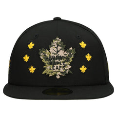 Toronto Maple Leafs New Era Military Appreciation Digital Camo Stars 59FIFTY Fitted Hat - Black | New Era Clearance