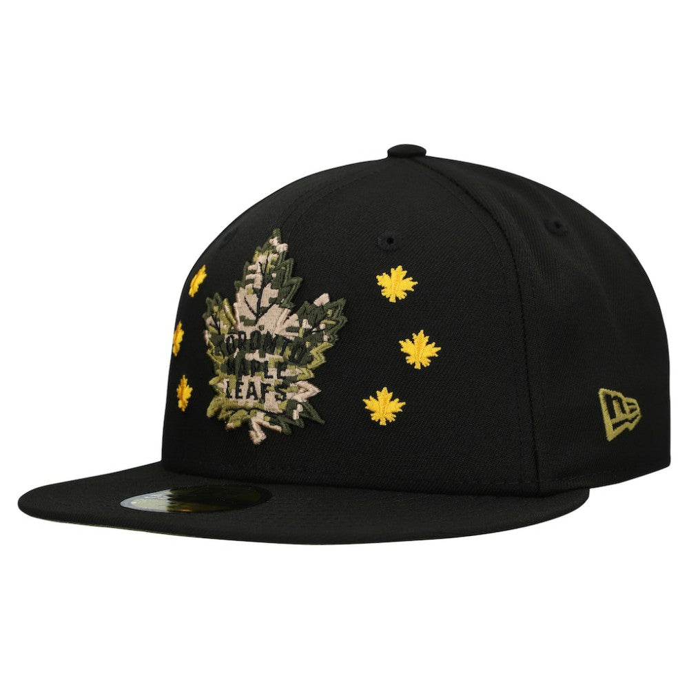 Toronto Maple Leafs New Era Military Appreciation Digital Camo Stars 59FIFTY Fitted Hat - Black | New Era Clearance