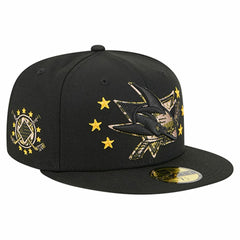 San Jose Sharks New Era Military Appreciation Digital Camo Stars 59FIFTY Fitted Hat - Black | New Era discount