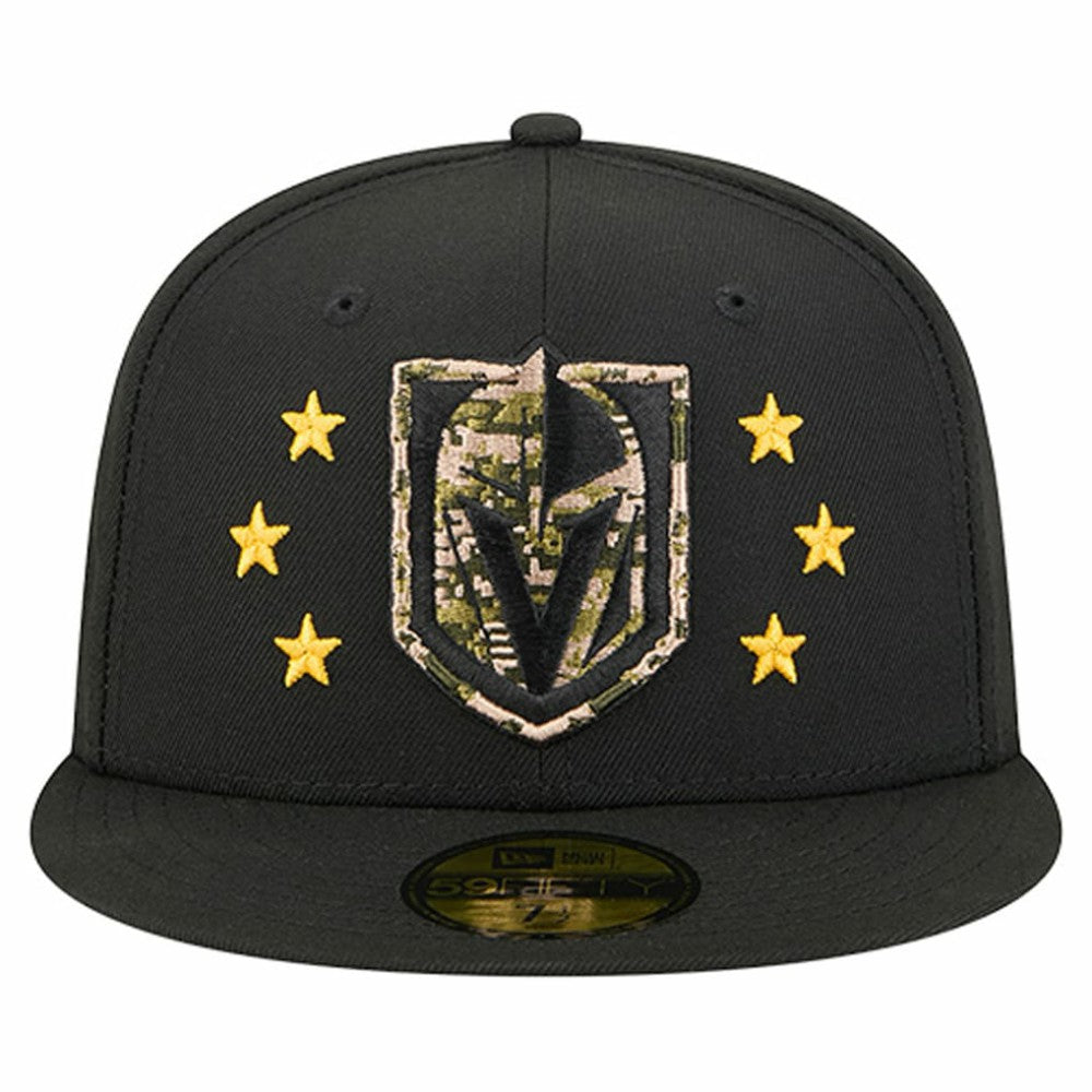Vegas Golden Knights New Era Military Appreciation Digital Camo Stars 59FIFTY Fitted Hat - Black | New Era on sale