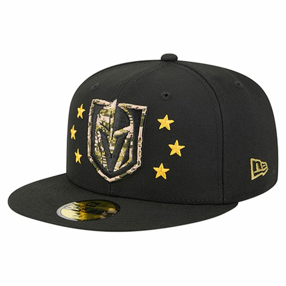 Vegas Golden Knights New Era Military Appreciation Digital Camo Stars 59FIFTY Fitted Hat - Black | New Era on sale