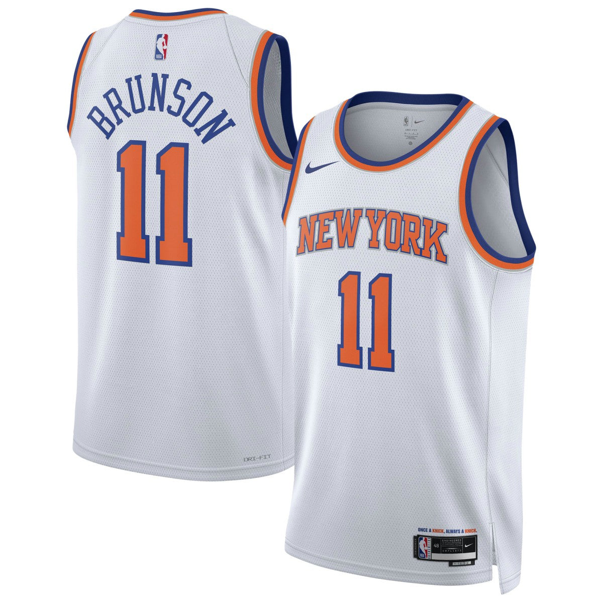 Nike Jalen Brunson New York Knicks Unisex Swingman Jersey Association Edition White