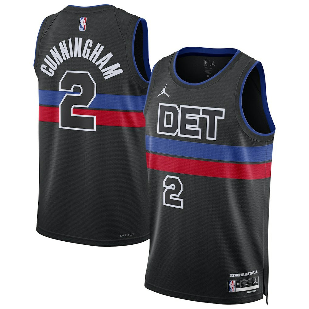 Nike Cade Cunningham Detroit Pistons Unisex Swingman Jersey Statement Editi- Black