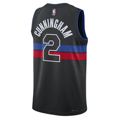 Nike Cade Cunningham Detroit Pistons Unisex Swingman Jersey Statement Editi- Black