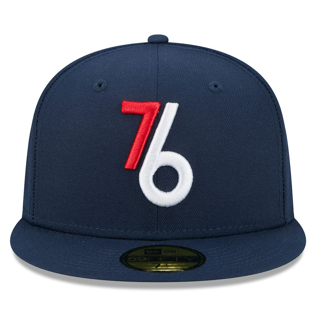 New Era Philadelphia 76ers 2025/26 City Edition Alternate 59FIFTY Fitted Hat Navy