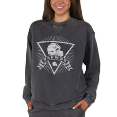 Cleveland Browns Concepts Sport Women's Boxy Mist French Terry Long Sleeve Top - Charcoal - NFL