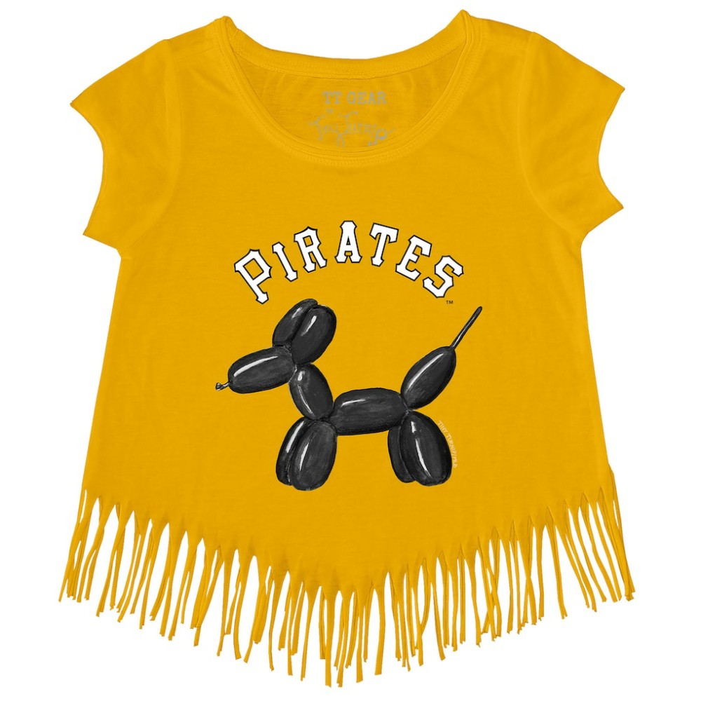 Pittsburgh Pirates Tiny Turnip Girls Youth Balloon Dog Fringe T-Shirt Near Me