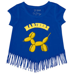 Seattle Mariners Tiny Turnip Girls Youth Balloon Dog Fringe T-Shirt Online