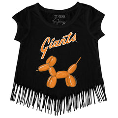 San Francisco Giants Tiny Turnip Girls Youth Balloon Dog Fringe T-Shirt Outlet