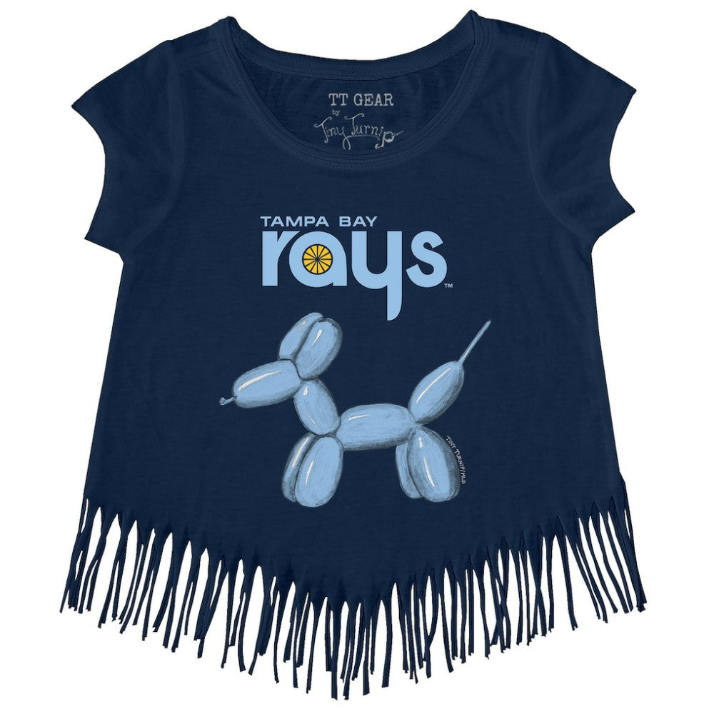 Tampa Bay Rays Tiny Turnip Girls Youth Balloon Dog Fringe T-Shirt for sale
