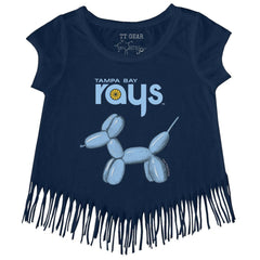 Tampa Bay Rays Tiny Turnip Girls Youth Balloon Dog Fringe T-Shirt for sale