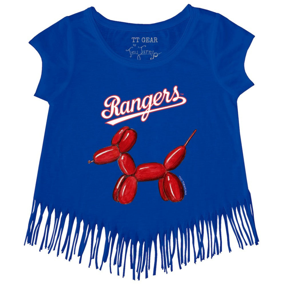 Texas Rangers Tiny Turnip Girls Youth Balloon Dog Fringe T-Shirt Discount