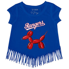 Texas Rangers Tiny Turnip Girls Youth Balloon Dog Fringe T-Shirt Discount