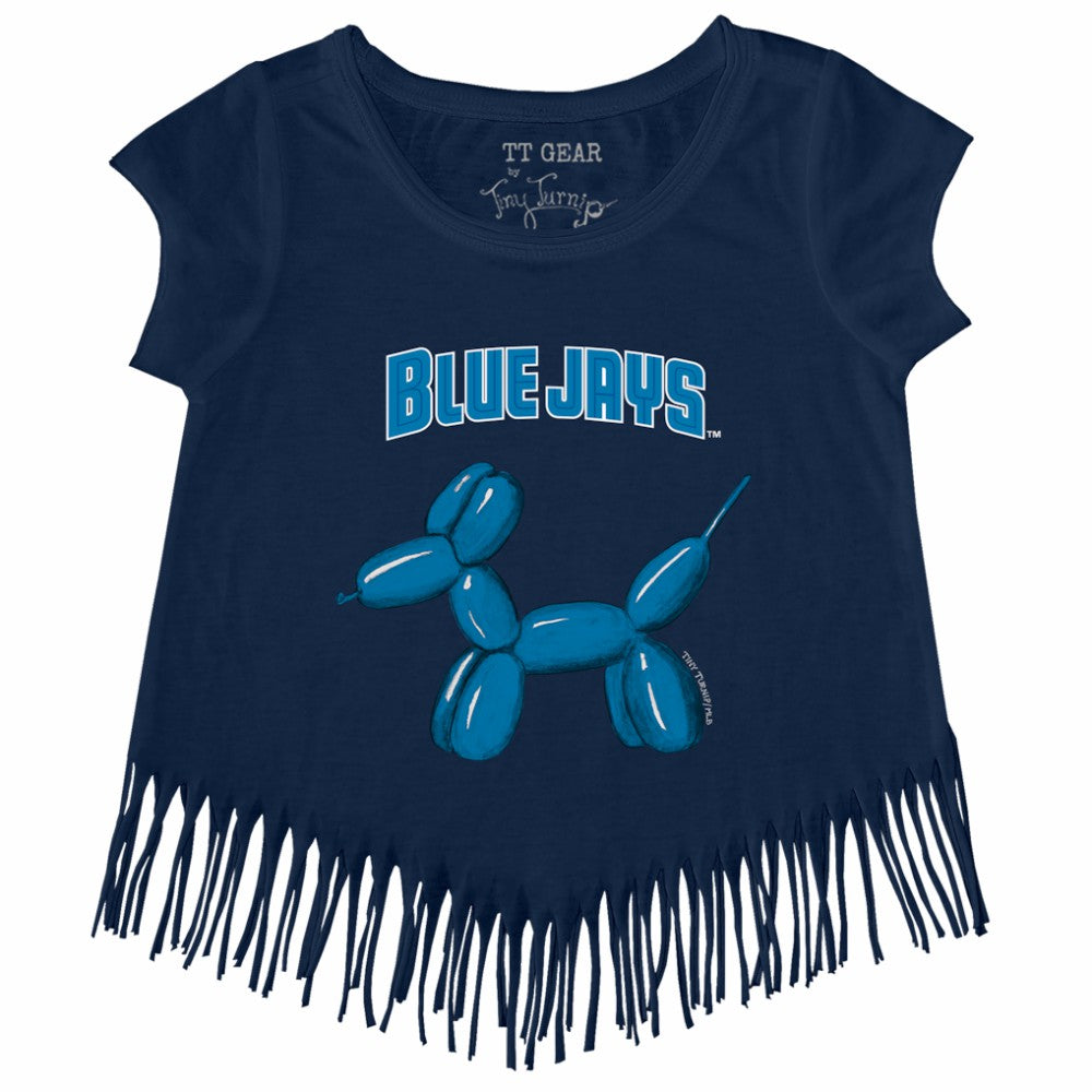 Toronto Blue Jays Tiny Turnip Girls Youth Balloon Dog Fringe T-Shirt Near Me