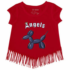 Los Angeles Angels Tiny Turnip Girls Youth Balloon Dog Fringe T-Shirt Sale