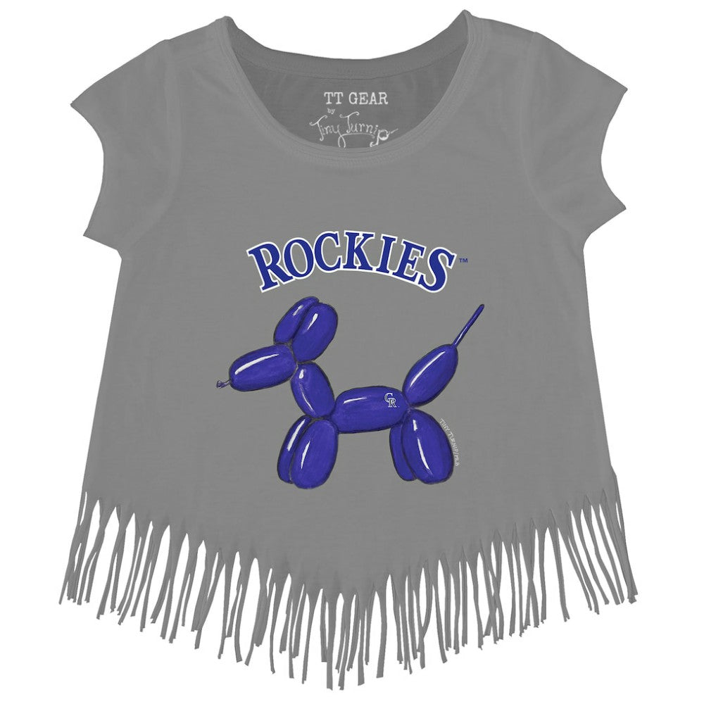 Colorado Rockies Tiny Turnip Girls Youth Balloon Dog Fringe T-Shirt Near Me