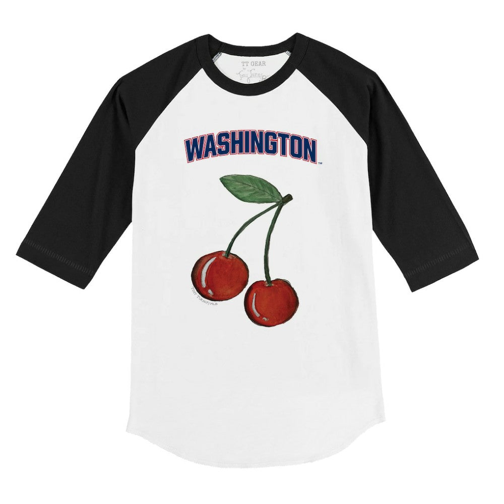 Washington Nationals Tiny Turnip Youth Cherries 3/4-Sleeve Raglan Baseball T-Shirt Outlet