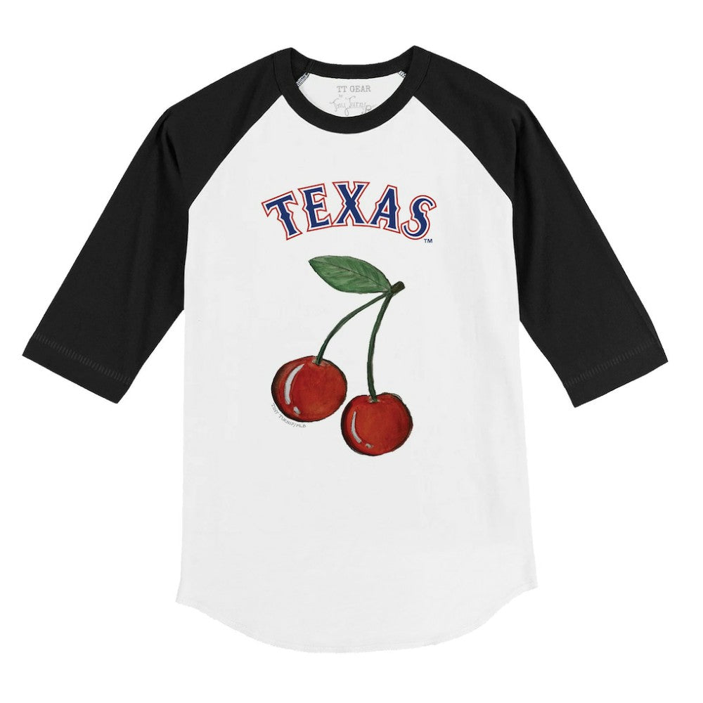 Texas Rangers Tiny Turnip Youth Cherries 3/4-Sleeve Raglan Baseball T-Shirt Sale