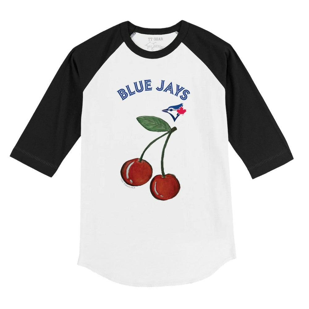 Toronto Blue Jays Tiny Turnip Youth Cherries 3/4-Sleeve Raglan Baseball T-Shirt Sale