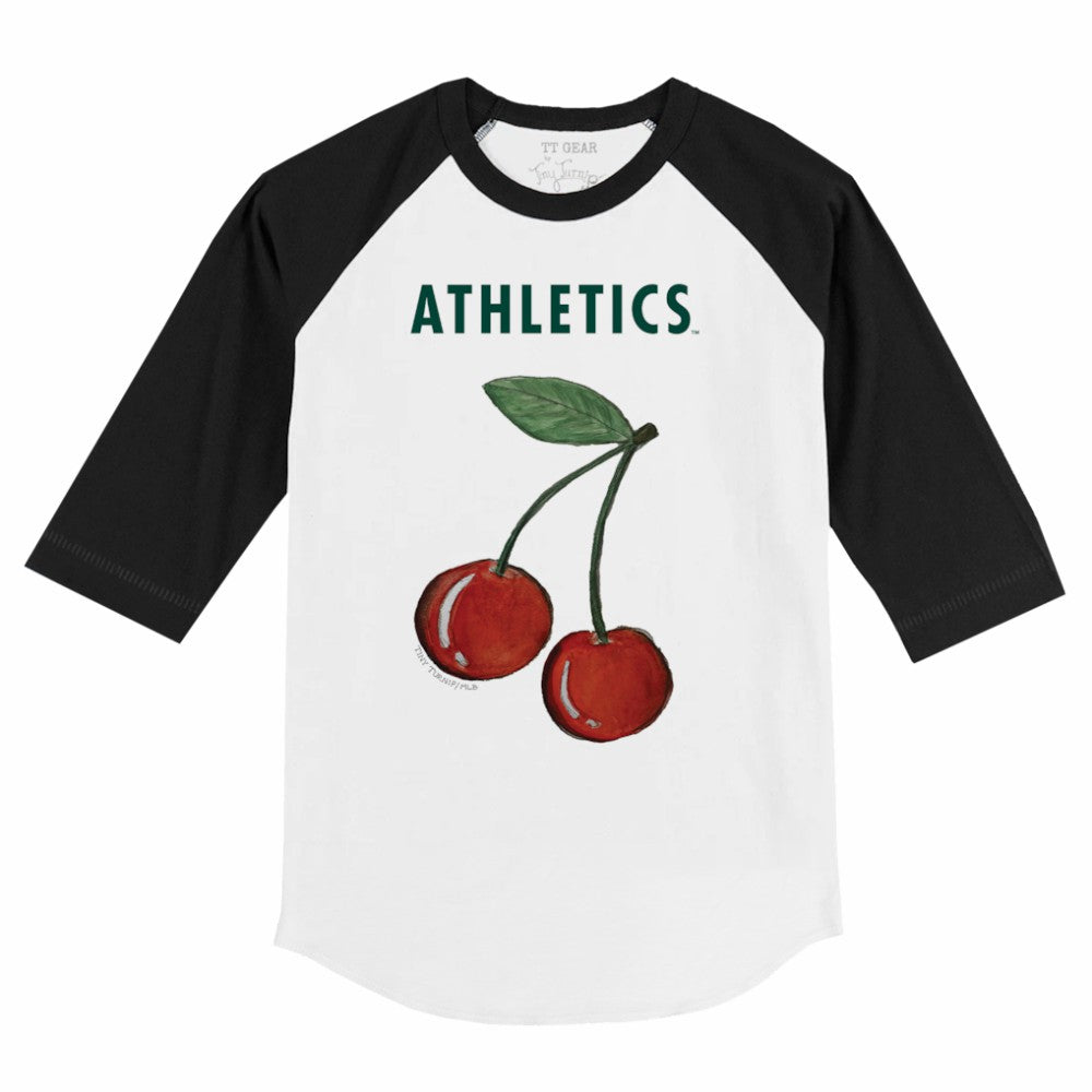 Athletics Tiny Turnip Youth Cherries 3/4-Sleeve Raglan Baseball T-Shirt Near Me