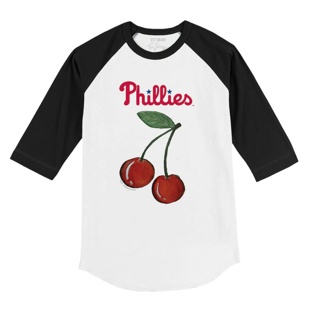 Philadelphia Phillies Tiny Turnip Youth Cherries 3/4-Sleeve Raglan Baseball T-Shirt Online