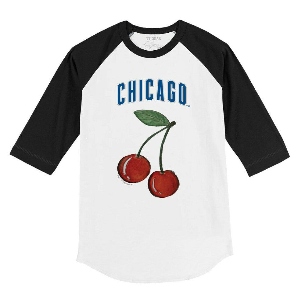 Chicago Cubs Tiny Turnip Youth Cherries 3/4-Sleeve Raglan Baseball T-Shirt Near Me