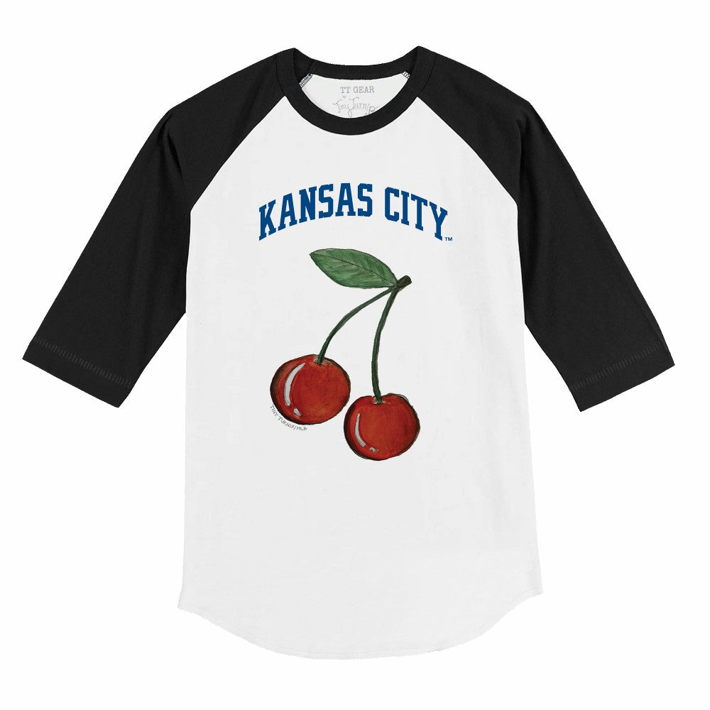 Kansas City Royals Tiny Turnip Youth Cherries 3/4-Sleeve Raglan Baseball T-Shirt Near Me