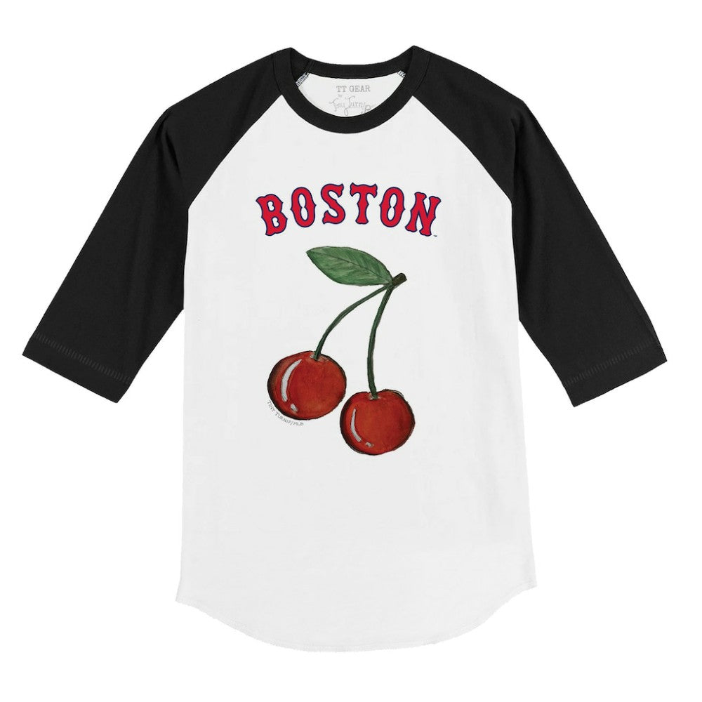 Boston Red Sox Tiny Turnip Youth Cherries 3/4-Sleeve Raglan Baseball T-Shirt for sale
