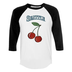 Seattle Mariners Tiny Turnip Women's Cherries 3/4-Sleeve Raglan Baseball T-Shirt Near Me