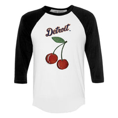 Detroit Tigers Tiny Turnip Women's Cherries 3/4-Sleeve Raglan Baseball T-Shirt Outlet