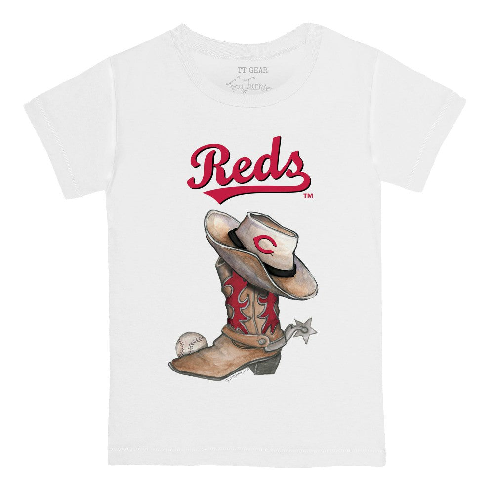 Cincinnati Reds Tiny Turnip Youth Cowboy Boot T-Shirt Discount