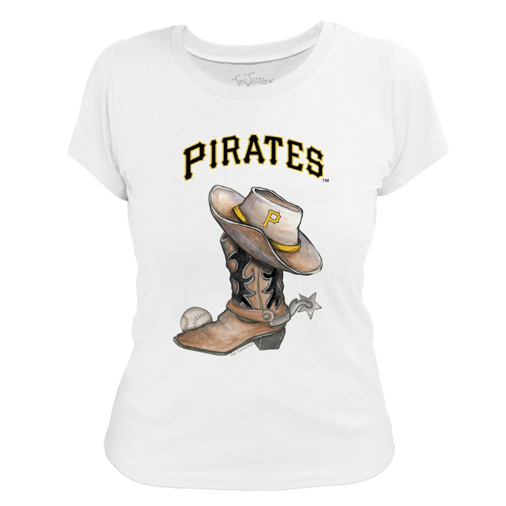 Pittsburgh Pirates Tiny Turnip Women's Cowboy Boot T-Shirt for sale