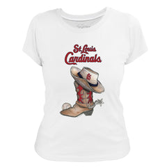 St. Louis Cardinals Tiny Turnip Women's Cowboy Boot T-Shirt for sale