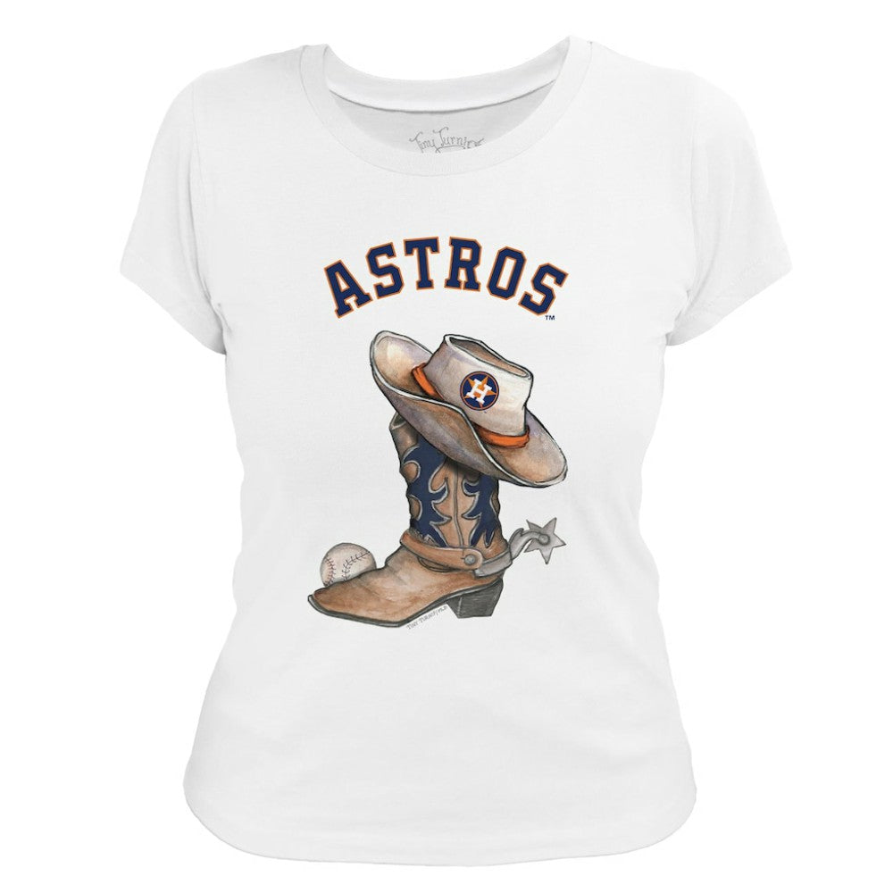 Houston Astros Tiny Turnip Women's Cowboy Boot T-Shirt Outlet