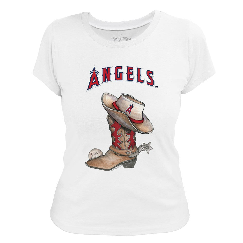 Los Angeles Angels Tiny Turnip Women's Cowboy Boot T-Shirt Sale