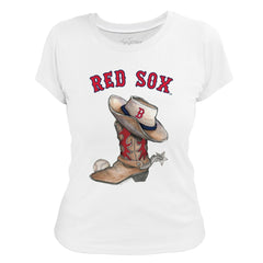 Boston Red Sox Tiny Turnip Women's Cowboy Boot T-Shirt for sale