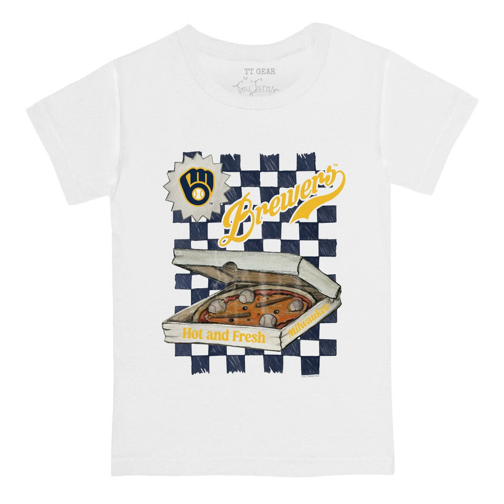 Milwaukee Brewers Tiny Turnip Youth Pizza T-Shirt Online