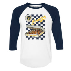 Milwaukee Brewers Tiny Turnip Women's Pizza 3/4-Sleeve Raglan Baseball T-Shirt Online