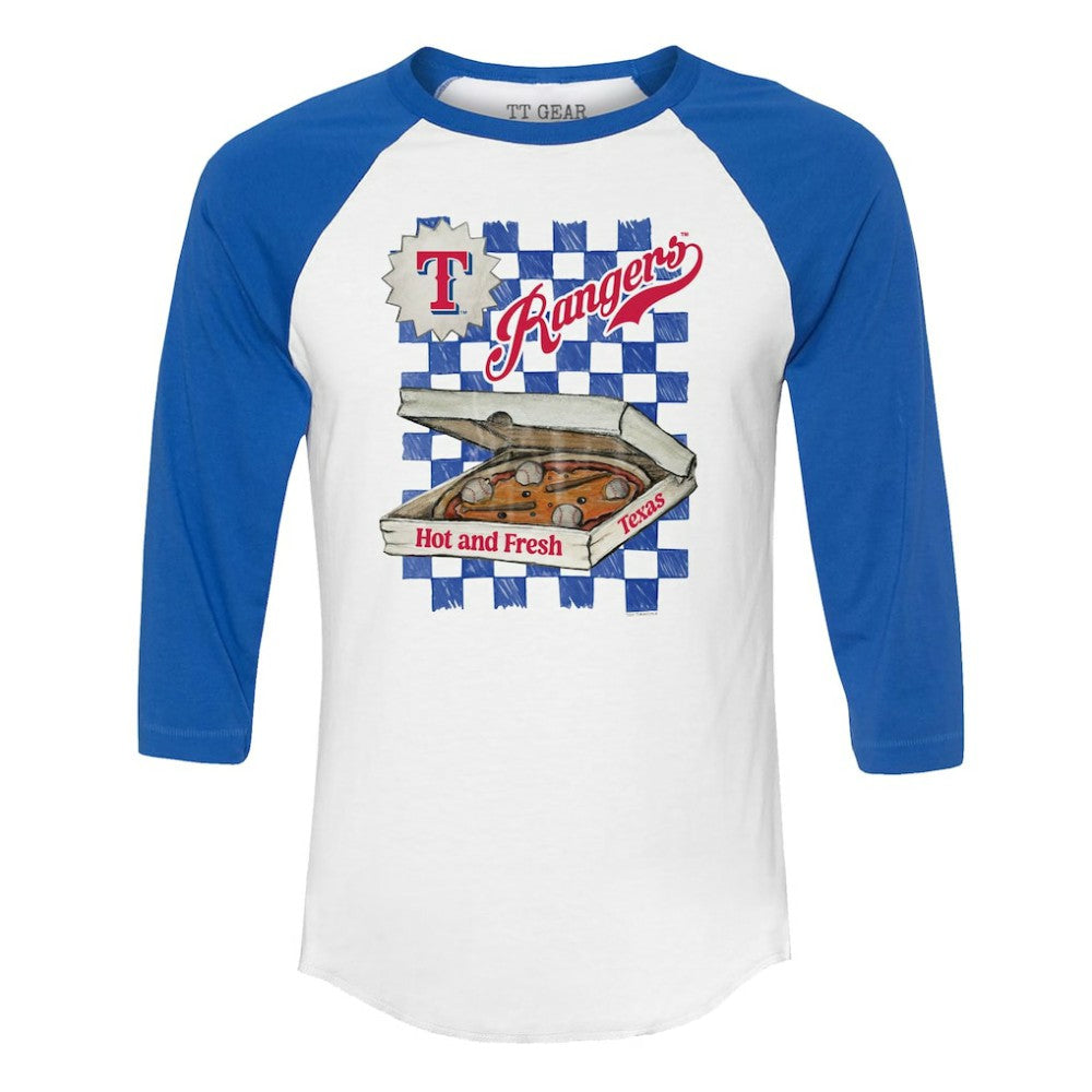 Texas Rangers Tiny Turnip Women's Pizza 3/4-Sleeve Raglan Baseball T-Shirt Near Me